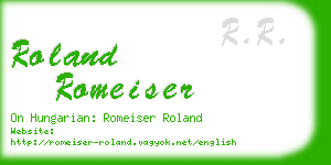 roland romeiser business card